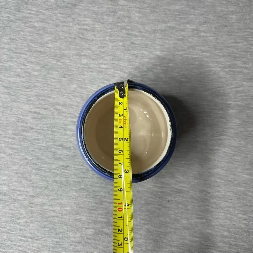 Target White & Blue 4” Mini Round Portuguese Ceramic Jar Planter Pot
